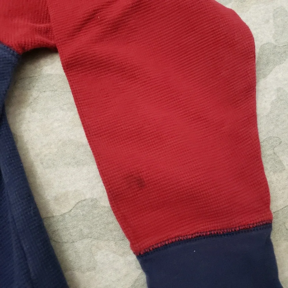 Polo Ralph Lauren Shirt Mens Large Blue Raglan Pullover Long Sleeve Thermal